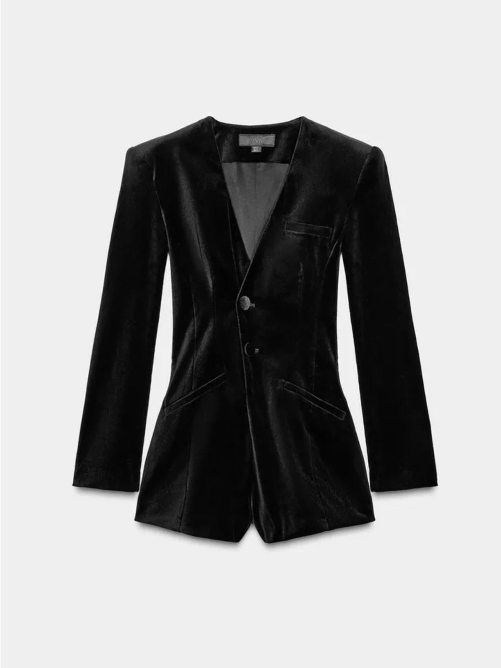 New with tags! Zara Black Velvet Tailored Blazer Romper